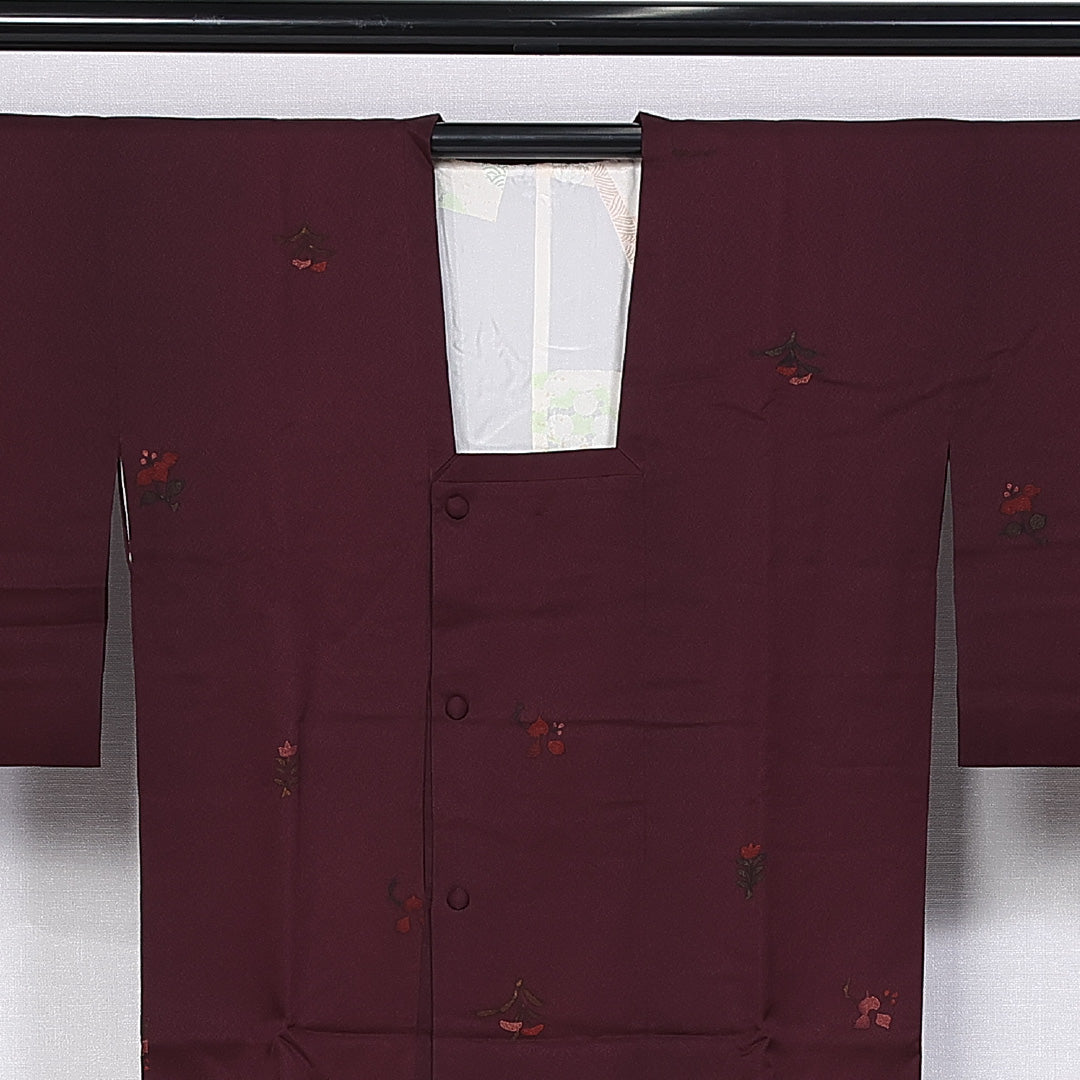 道行コート 身丈89cm 裄丈64cm M ポリエステル Sランク 袷 洗える着物 ポケット有 1263-10280