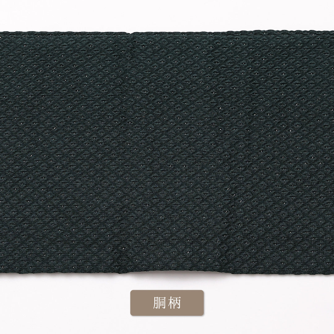 アンティーク 名古屋帯 帯丈332cm 六通 名古屋仕立て Cランク カジュアル 鹿の子柄 正絹 緑系 1224-01133