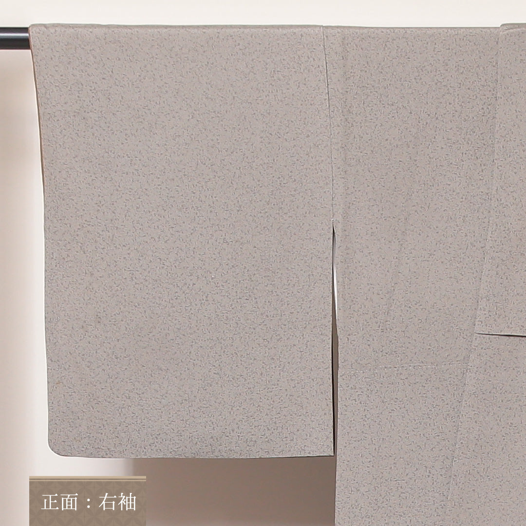 訪問着 袷 身丈159cm 裄丈63cm 正絹 Bランク セミフォーマル 広衿 Mサイズ ぼかし染 組紐 牡丹 茶系 RP 1217-04573