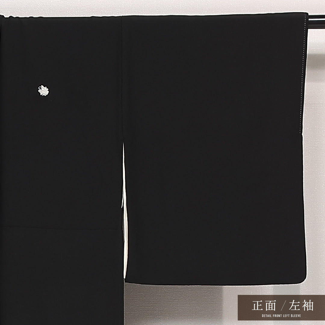 黒留袖 五つ紋 揚羽蝶 身丈159cm 裄丈66cm Sランク 正絹 袷 比翼 広衿 M 落款 加賀友禅 茶屋辻 フォーマル 幻想的 重厚感 黒系 1211-F0559