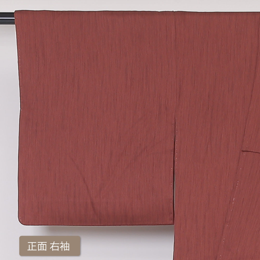 小紋 袷 身丈147cm 裄丈63cm 正絹 Sランク インフォーマル 広衿 XSサイズ 創作柄 朱系 RP 1221-01923
