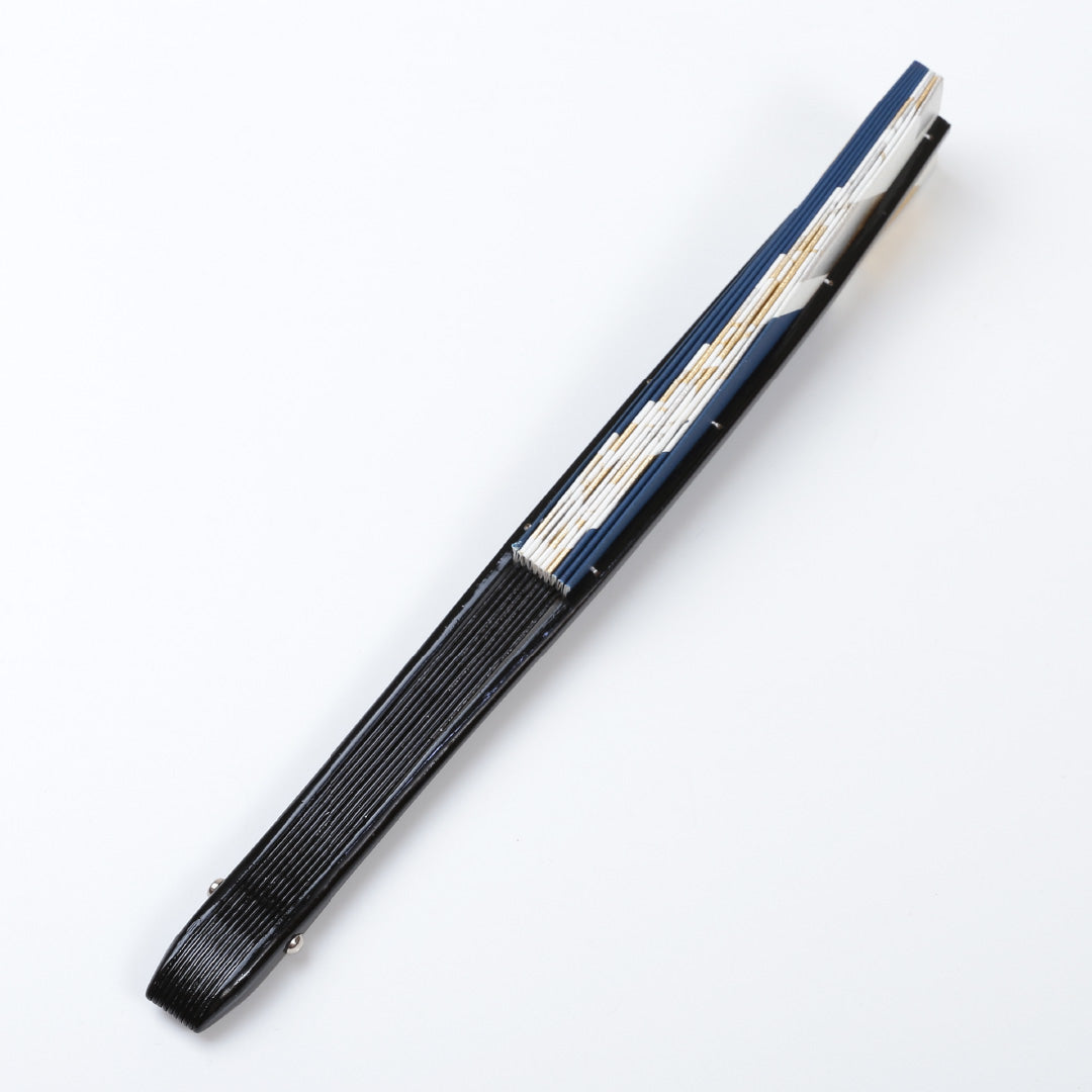 新古品 和装小物 Sランク 伊藤常 竹 扇子 舞扇子 紺系 両面同柄 1221-00060