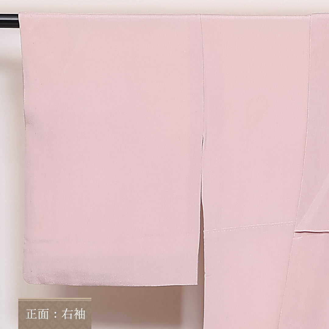訪問着 袷 身丈162cm 裄63cm 正絹 一つ紋 平安絵巻 松 梅 右二つ巴 Bランク 1212-00694