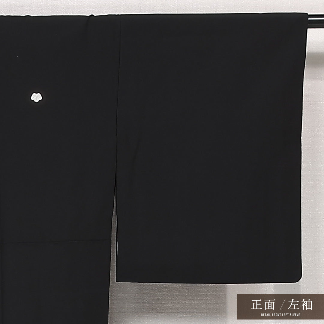 黒紋付 五つ紋 蔦 身丈164cm 裄丈66.5cm Sランク ポリエステル 洗える着物 袷 広衿 L フォーマル 黒系 1299-F0551