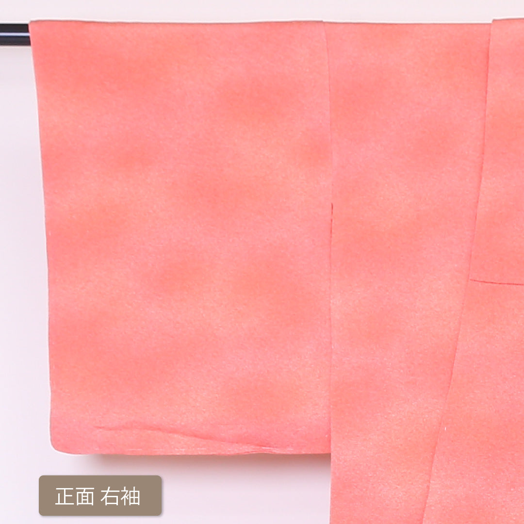 色無地 袷 身丈155cm 裄63.5cm 正絹 ピンク系 Aランク ぼかし 作家物 落款 1214-00386-3313