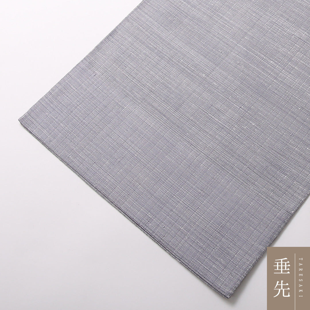 夏物 袋帯 帯丈452cm 正絹 ポイント柄 リバーシブル インフォーマル すくい織 創作柄 落款 グレー系 1243-01714
