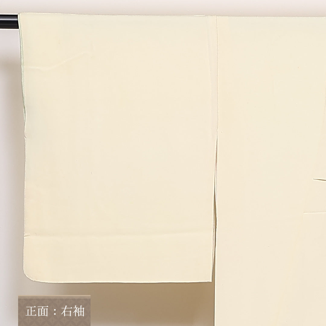 訪問着 袷 身丈162cm 裄67cm 正絹 梅 銀杏 流水 Cランク 1212-00702