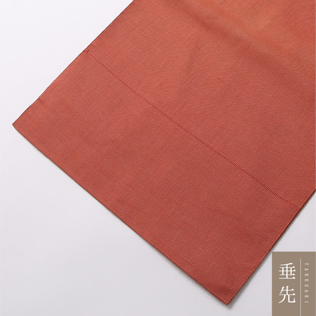 八寸名古屋帯 Aランク 帯丈348cm 正絹 ポイント柄 松葉仕立て 織り カジュアル 植物柄 朱系 LP 1245-02975