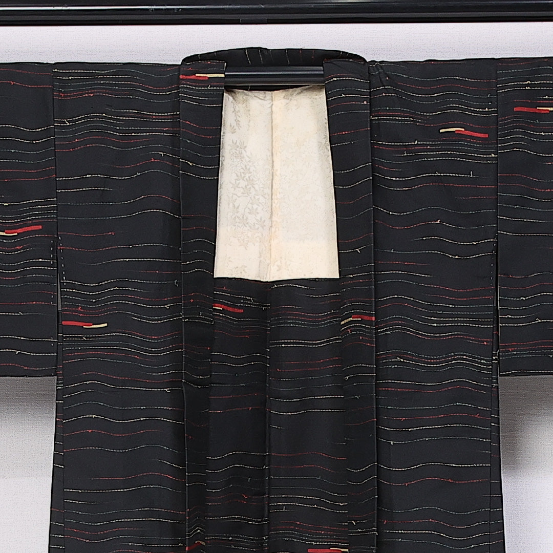 羽織 身丈70cm 裄丈60cm S 正絹 Sランク 袷 紬 1217-11074