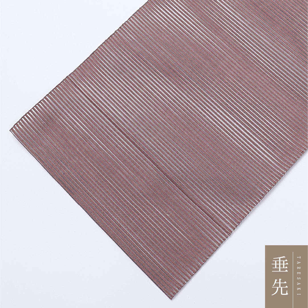 八寸名古屋帯 (夏帯) Sランク 帯丈400cm 正絹 ポイント柄 松葉仕立て 織り カジュアル 創作柄 紫系 RP 1245-01425