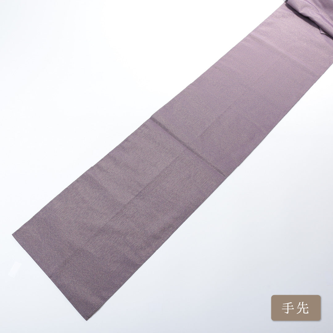 袋帯 帯丈444cm ポイント柄 仕立て上がり カジュアル Sランク 金彩 風景画 紫系 1223-00789-220 1223-00789