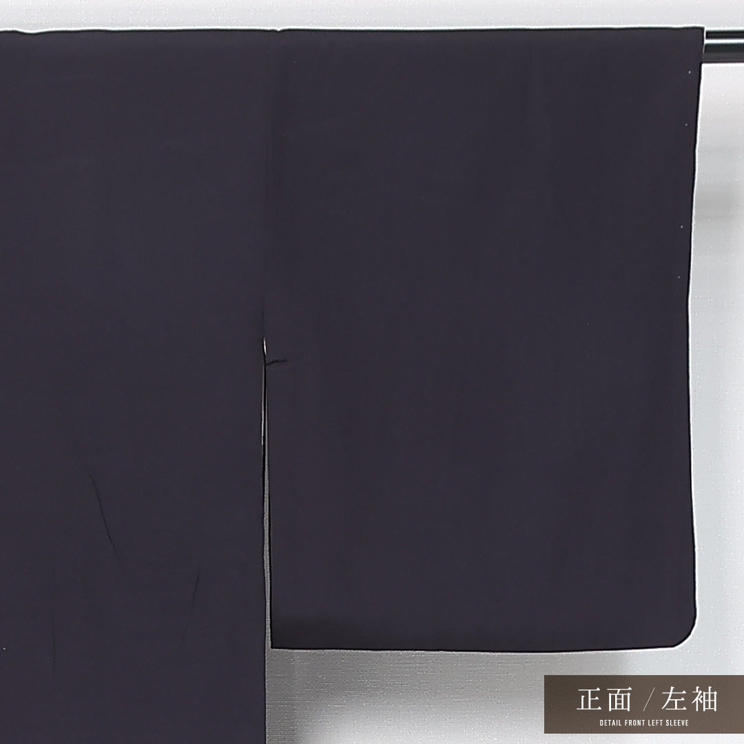 アンティーク 付下げ 袷 身丈151cm 裄丈63cm 正絹 Bランク 一つ紋 (蔦) バチ衿 Sサイズ 創作柄 紫系 M4 1218-11901