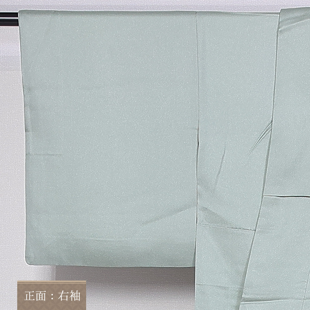 訪問着 身丈155cm 裄丈62cm 正絹 Sランク 袷 広衿 笠松 扇子 牡丹 御所車 1212-10224