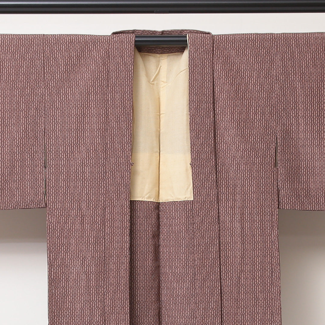 洗える着物 羽織 袷 身丈76cm 裄丈63cm ポリエステル Sランク カジュアル Sサイズ 竹 茶系 RP 1232-06110
