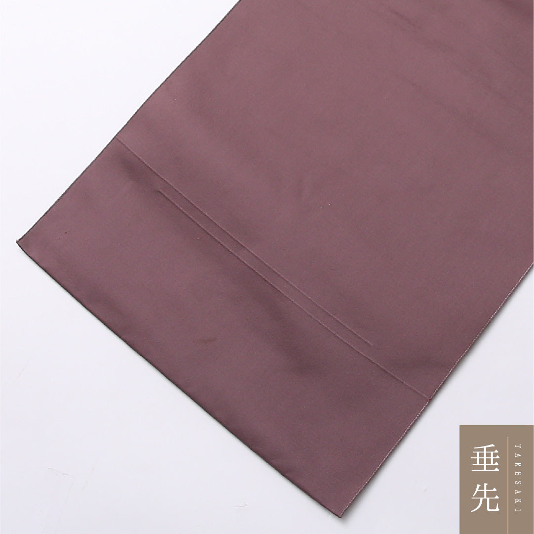 八寸 名古屋帯 帯丈341cm 松葉仕立て ポイント柄 Bランク カジュアル 正絹 書物 上品 落ち着き 紫系 1224-02798
