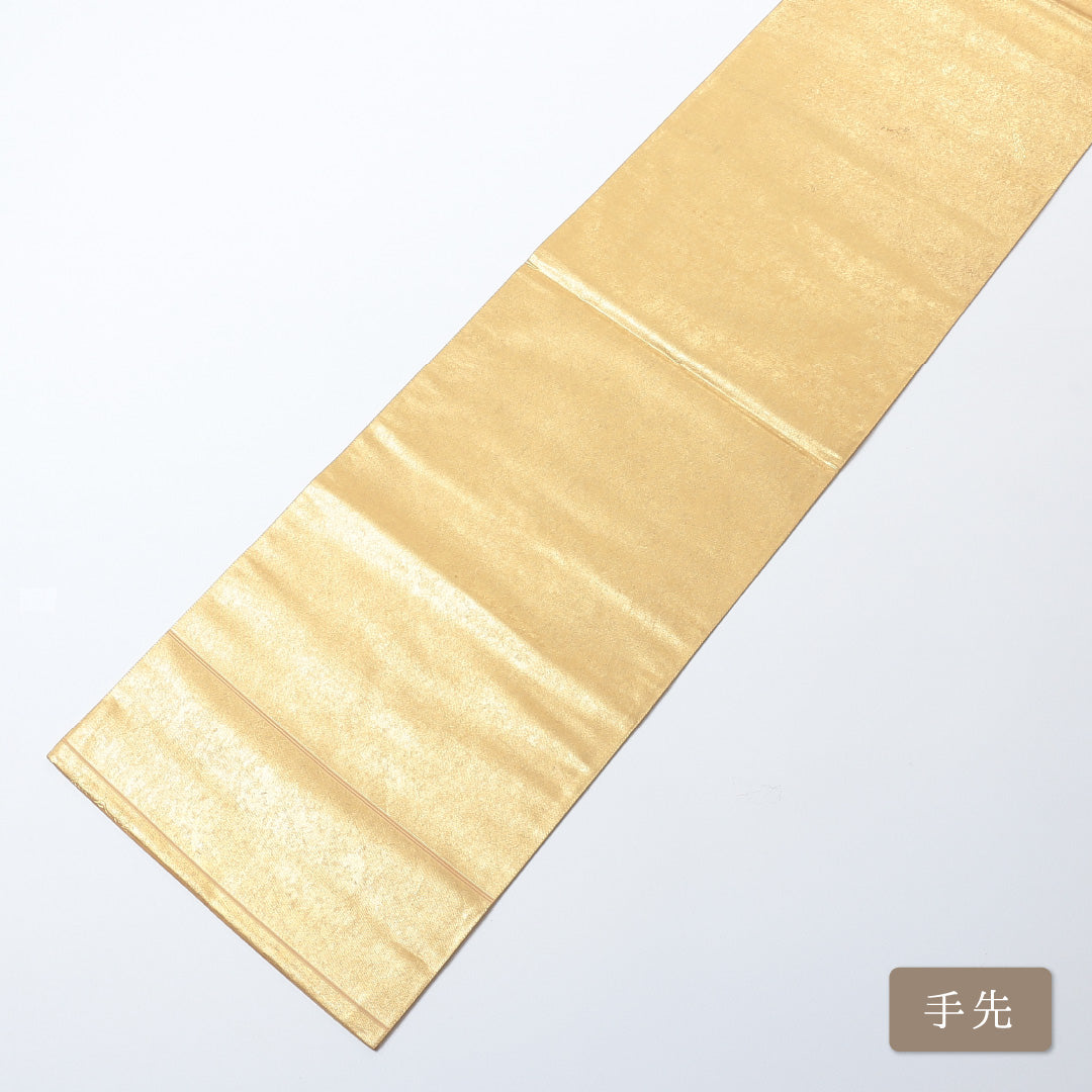 袋帯 帯丈432cm 六通 仕立て上がり フォーマル Aランク 純金箔 引箔 吉祥文様 尾長鳥 相良刺繍 刺繍 金系 1223-00641-321 1223-00641