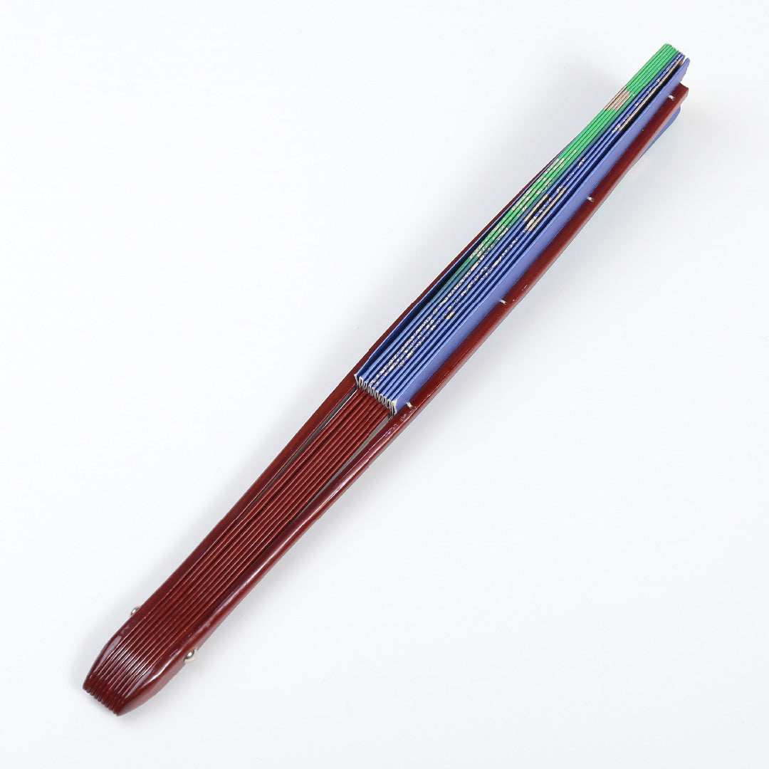 扇子 和装小物 Aランク 竹 舞踊 舞扇子 金箔 和紙 青系 両面同柄 1221-00067
