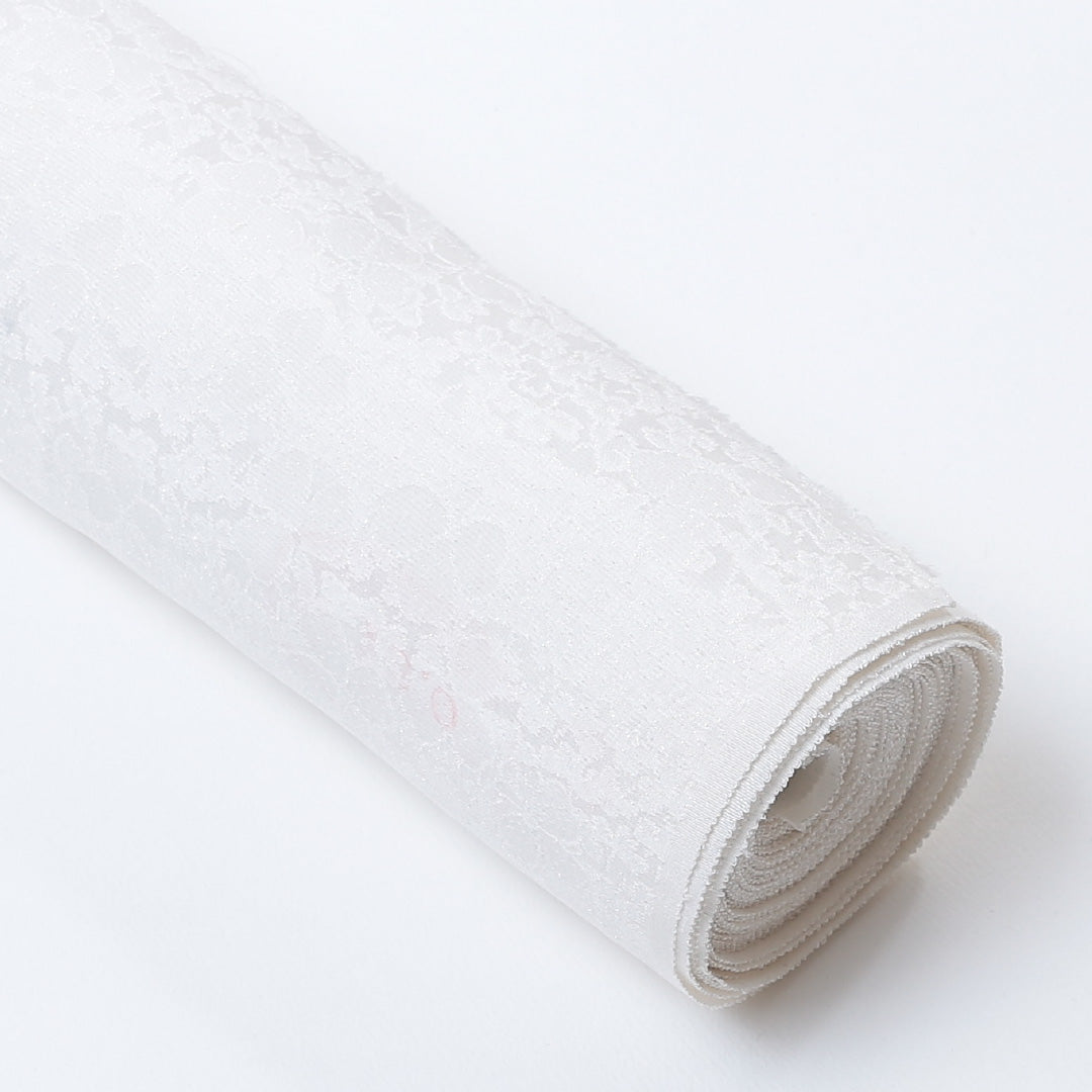 新品 反物 色無地 正絹 クローバー 丹後ちりめん 証紙 白系 1232-00019-G027-11 1232-00019-G027