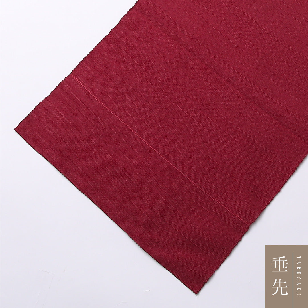 八寸名古屋帯 Sランク 帯丈340cm 正絹 ポイント柄 開き仕立て 織り カジュアル 紬 蝶 赤系 LP 1245-02718