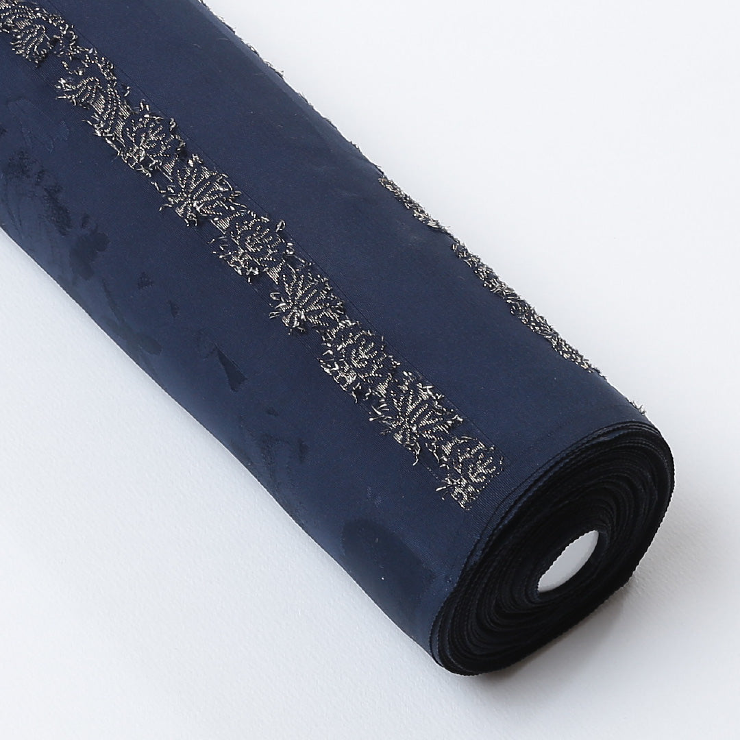 新品 反物 訪問着 正絹 付下げ 本草木藍染 蘭 サファイア 証紙 紺系 1232-00012-G012