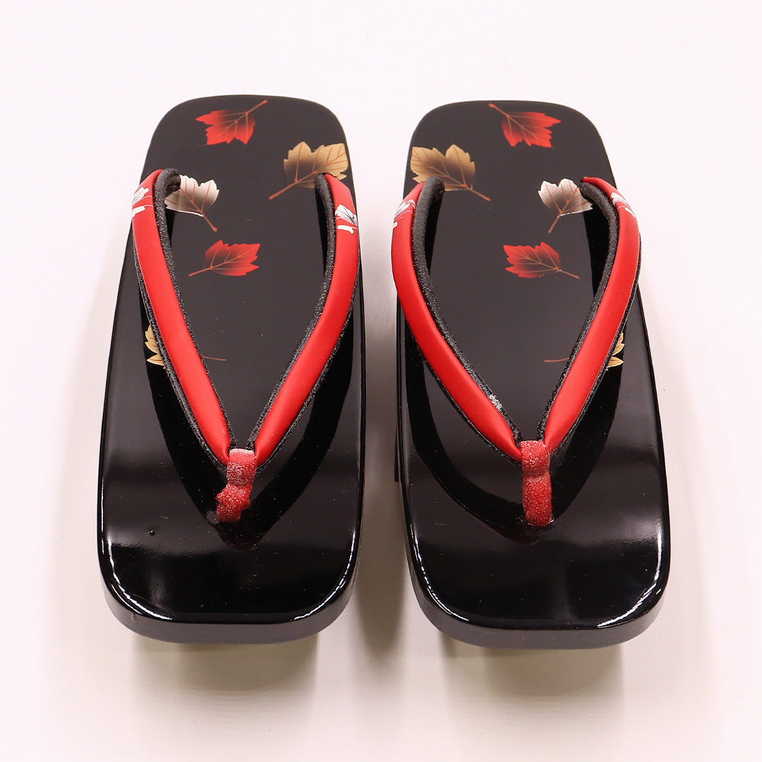 新古品 下駄 カジュアル FREE 木製 Nランク 和装小物 黒系 赤系 1244-00558