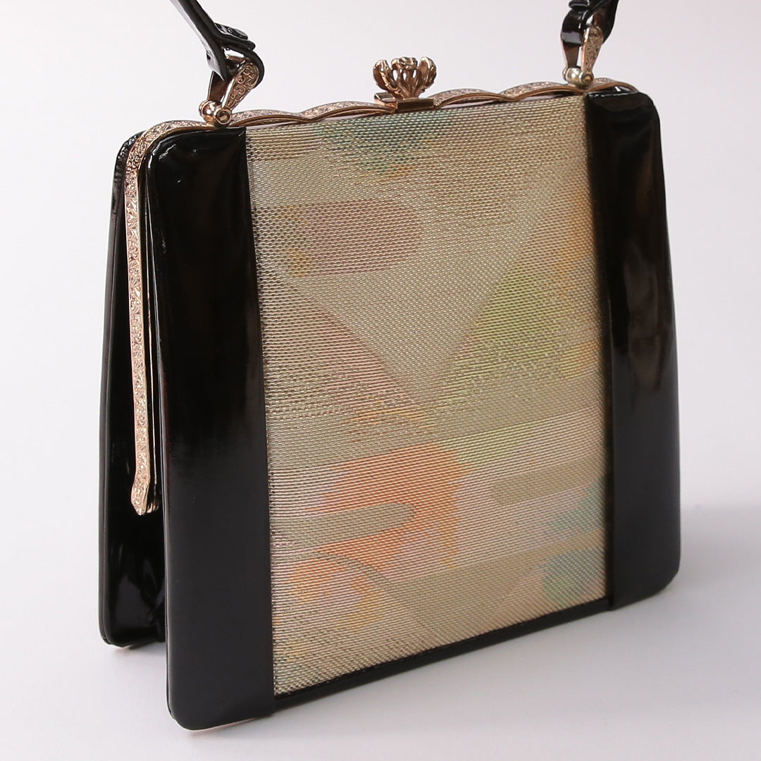 草履・バッグセット Aランク 礼装用 正絹 和装小物 黒系 1241-00990