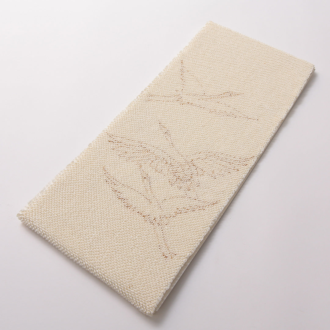 新古品 帯締め・帯揚げセット Nランク 留袖用 総絞り 鶴 平組紐 笹浪組 刺繍 正絹 共箱 和装小物 帯締め 帯揚げ 白系 1221-00974