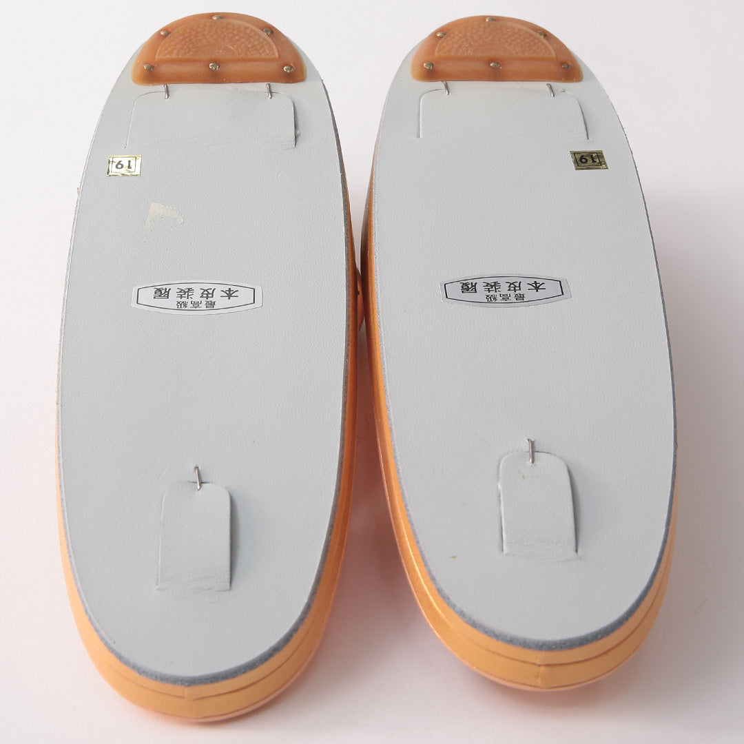 草履・バッグセット Sランク 礼装用 本革 和装小物 金系 1241-01004