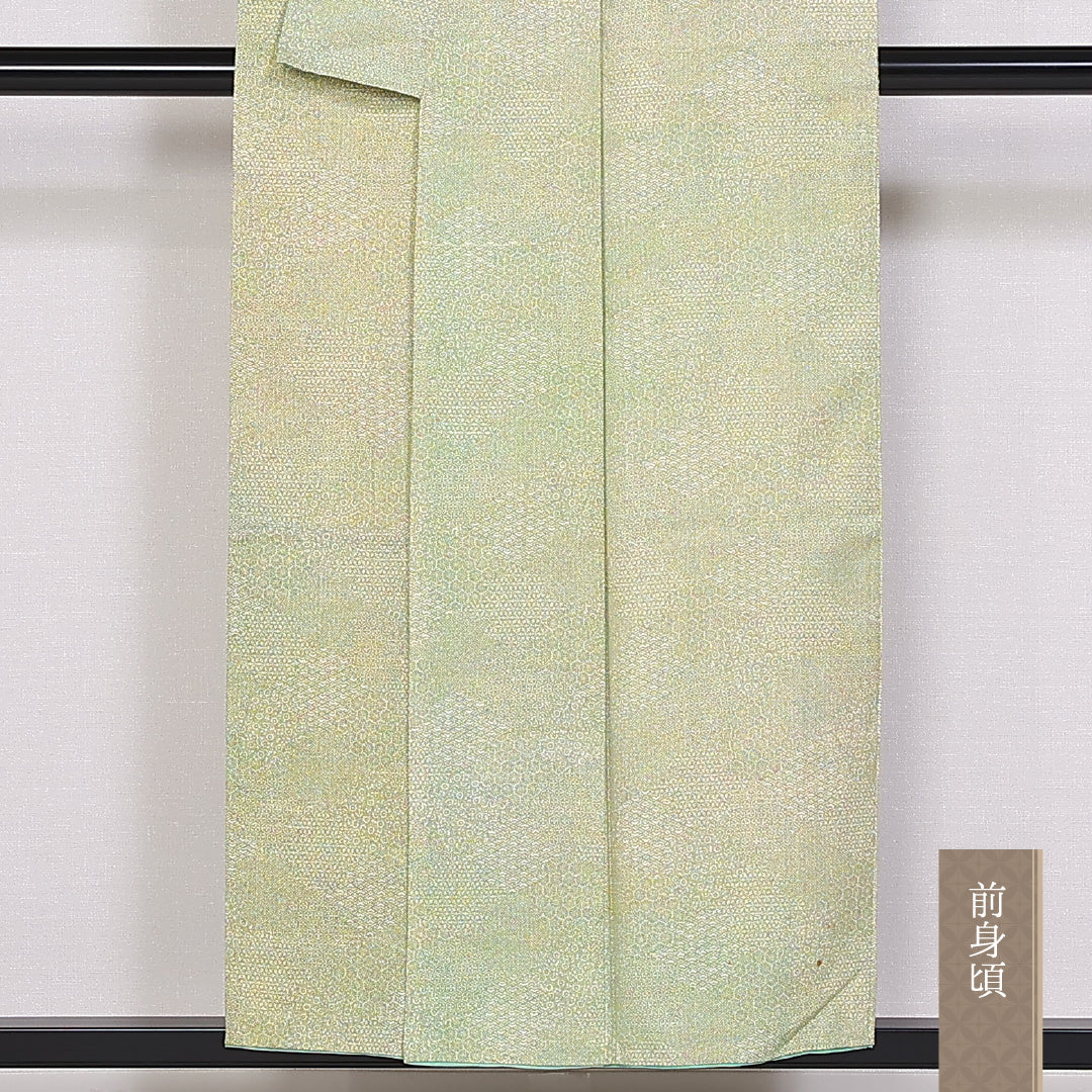 江戸小紋 身丈152cm 裄丈62cm Cランク 袷 正絹 広衿 寄せ柄 1262-10080