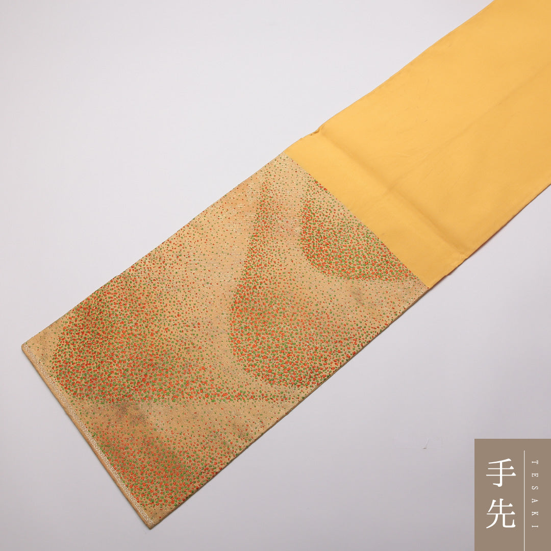 袋帯 帯丈432cm 正絹 六通 インフォーマル 遠山 ベージュ系 1243-01345