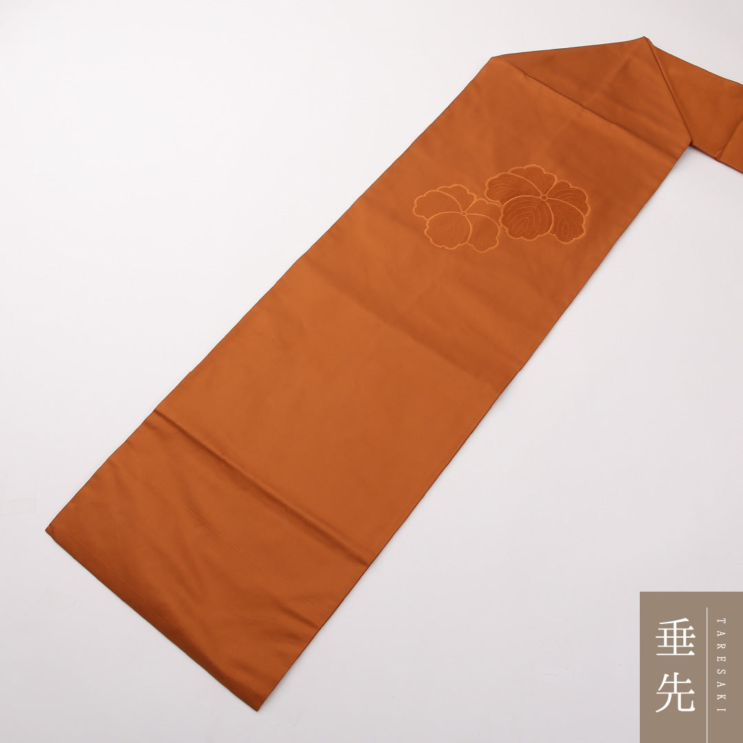 名古屋帯 ポイント柄 帯丈367cm カジュアル Sランク 正絹 蔦 茶系 1224-02228