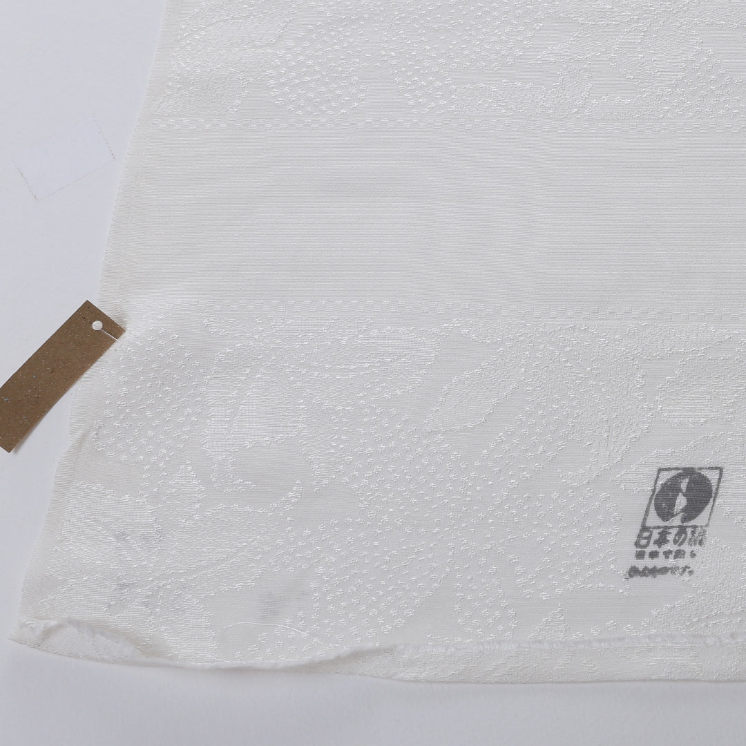 新品 反物 色無地 正絹 丹後ちりめん 蘭 証紙 白系 1232-00031-G041-11 1232-00031-G041