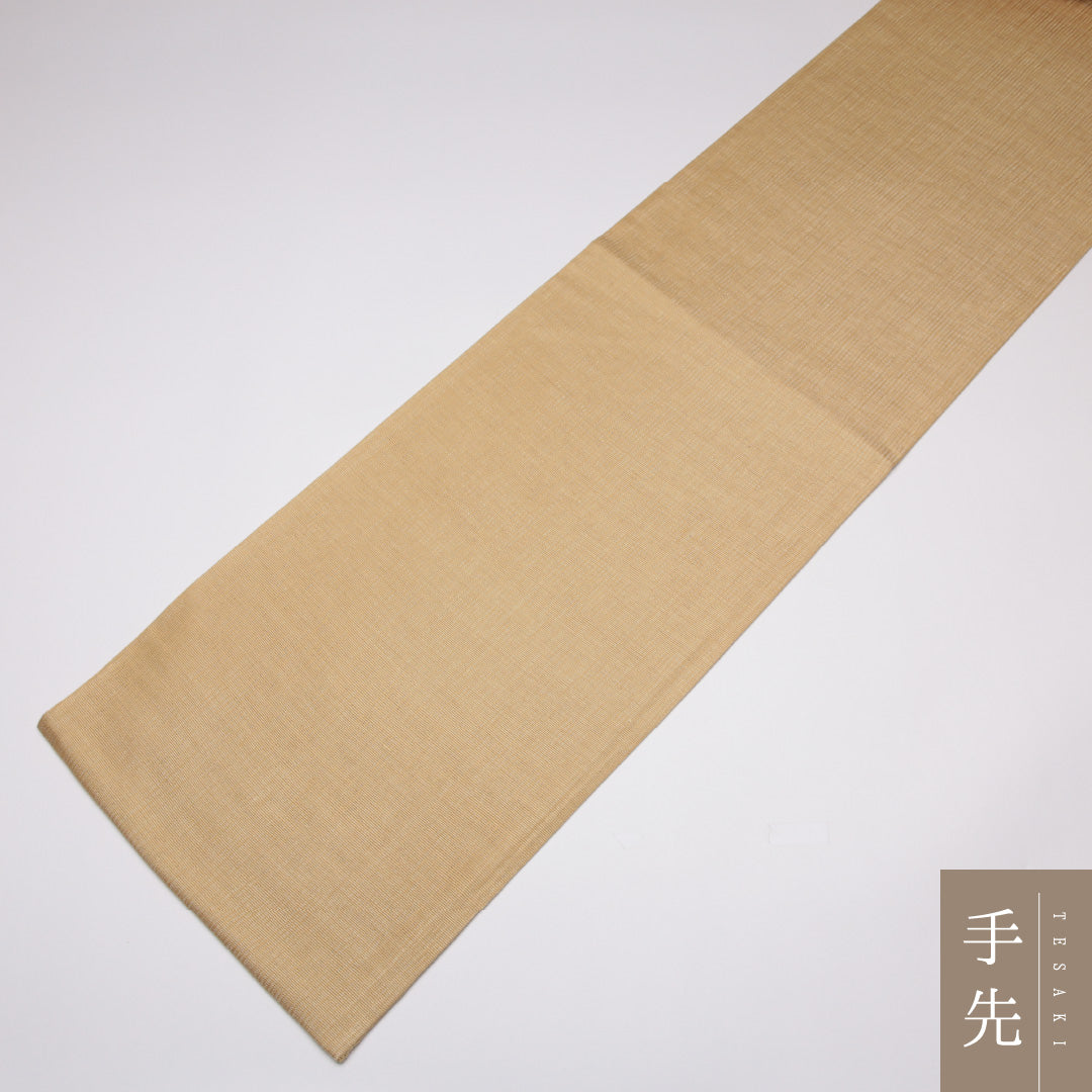 袋帯 帯丈450cm 六通 ますいわ屋 はればれ加工 創作 カジュアル 黄系 正絹 Sランク 1223-01109