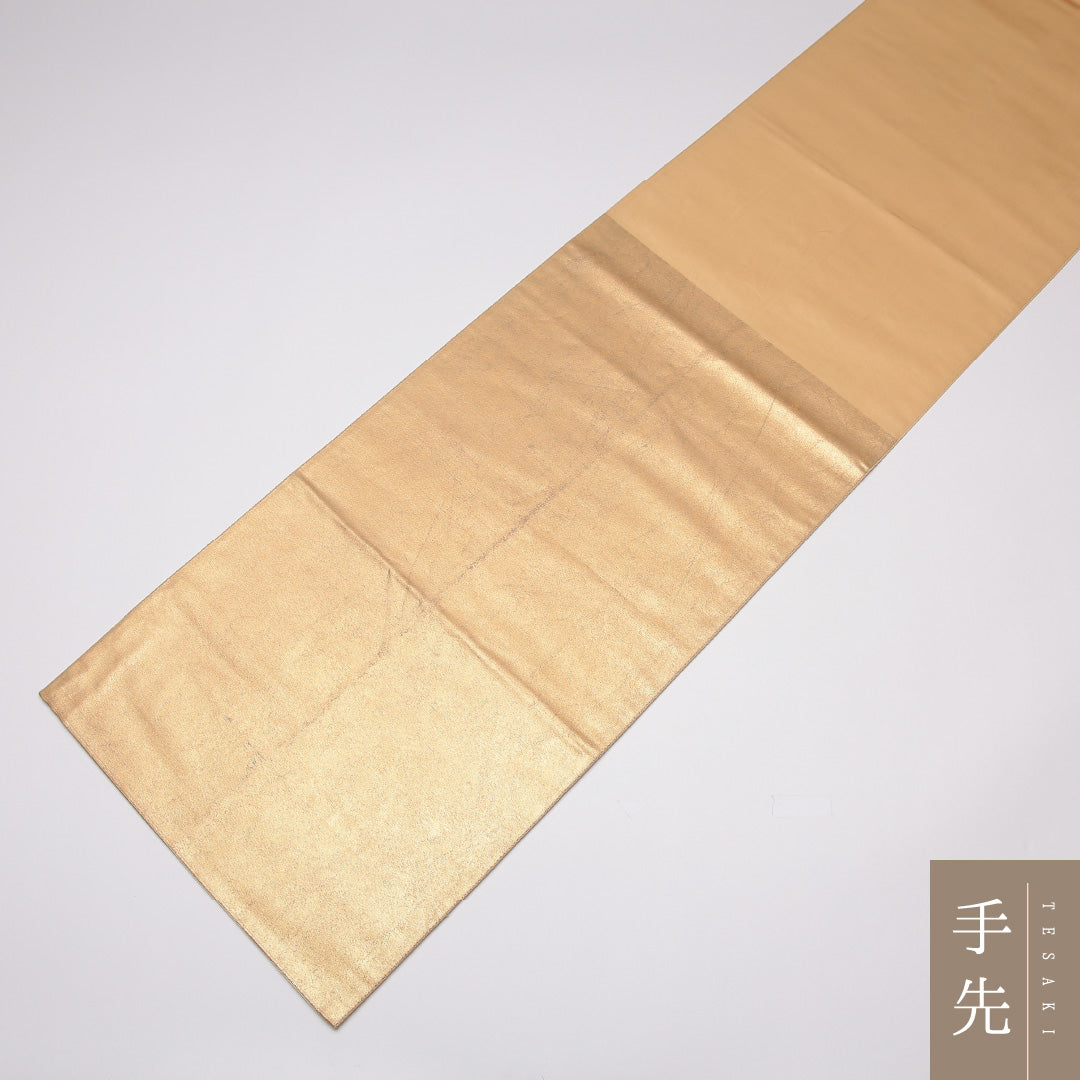 袋帯 帯丈436cm ポイント柄 本漆金箔 鉾 唐子人形 引き箔 セミフォーマル フォーマル 金系 正絹 Sランク 1223-01181