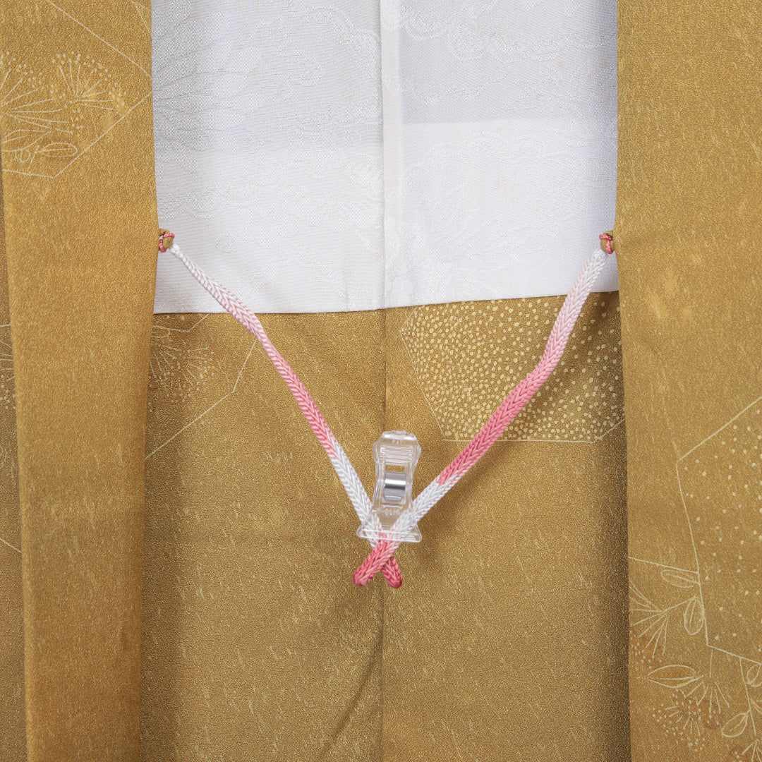 羽織 身丈76cm 裄丈62cm S 正絹 ぼかし 花柄 黄系 Sランク 1217-00686