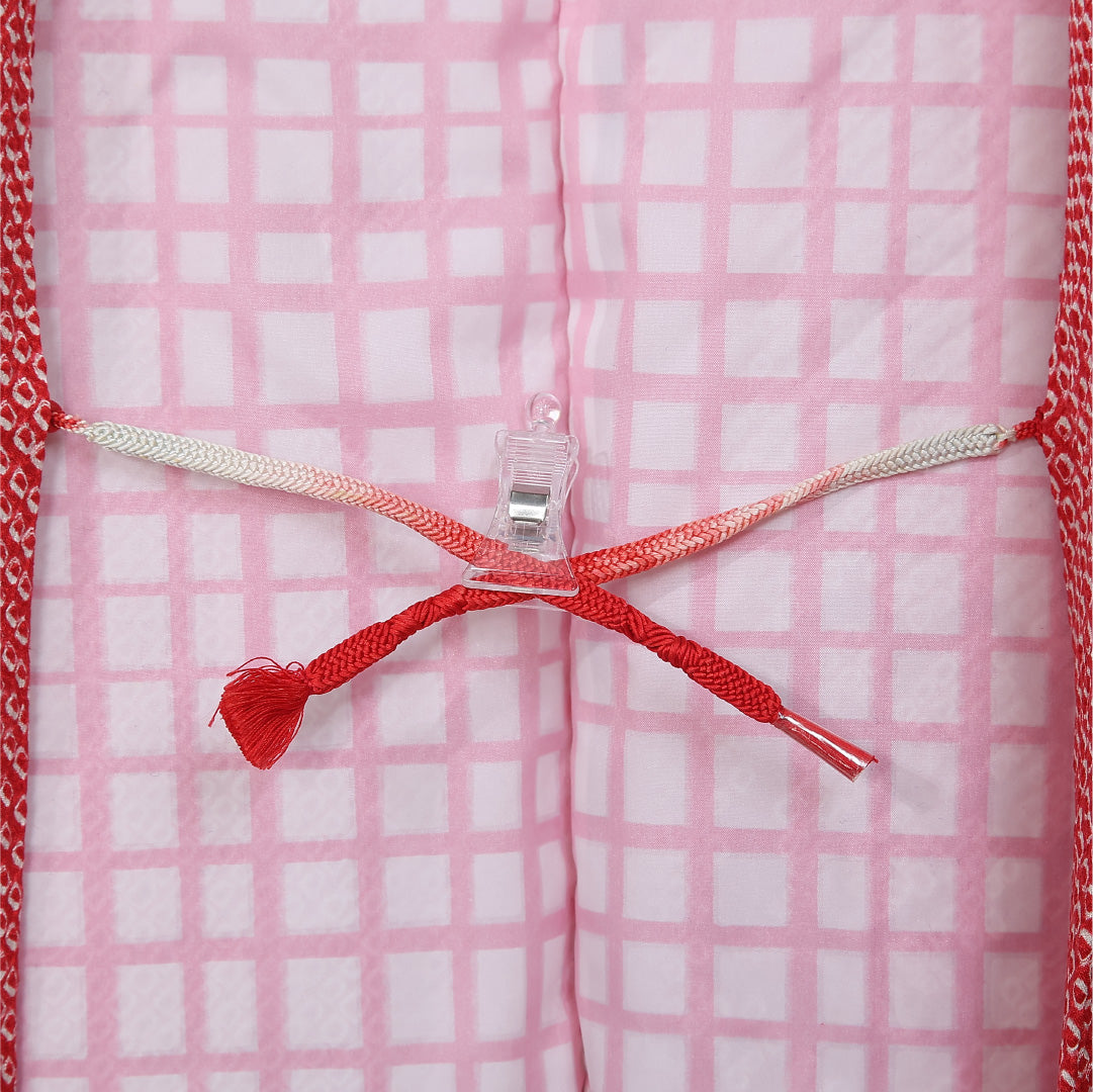 絵羽羽織 袷 身丈80cm 裄丈64cm 正絹 Bランク インフォーマル Mサイズ 絞り 紐あり 紫陽花 ピンク系 GP 1234-12104