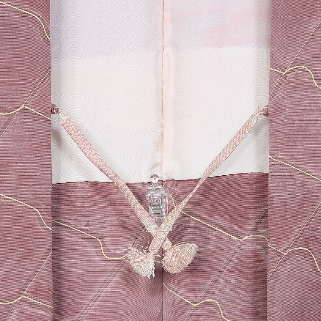 羽織 袷 身丈76cm 裄丈62cm 正絹 Aランク カジュアル Sサイズ ぼかし染 創作柄 ピンク系 HP 1232-10285