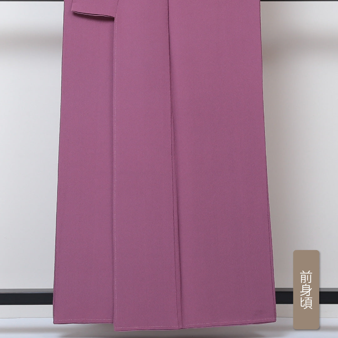 色無地 袷 身丈160cm 裄丈65cm 正絹 Sランク 一つ紋 (違い銀杏) セミフォーマル 広衿 Lサイズ しつけ糸 無地 ピンク系 M4 1219-05136