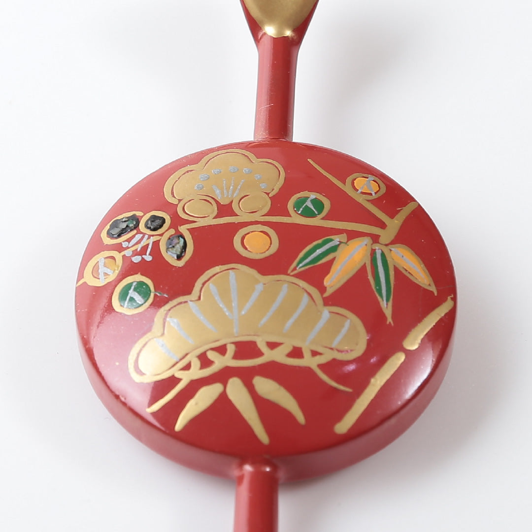 かんざし 和装小物 Sランク 木 木工 蒔絵 赤系 1221-00046