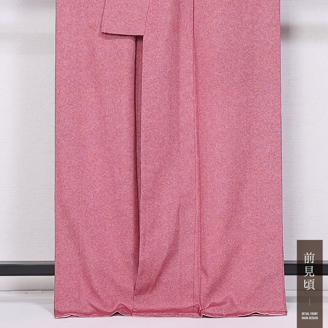 江戸小紋 身丈167cm 裄丈63cm XL 正絹 Sランク 袷 広衿 鮫 1262-11036