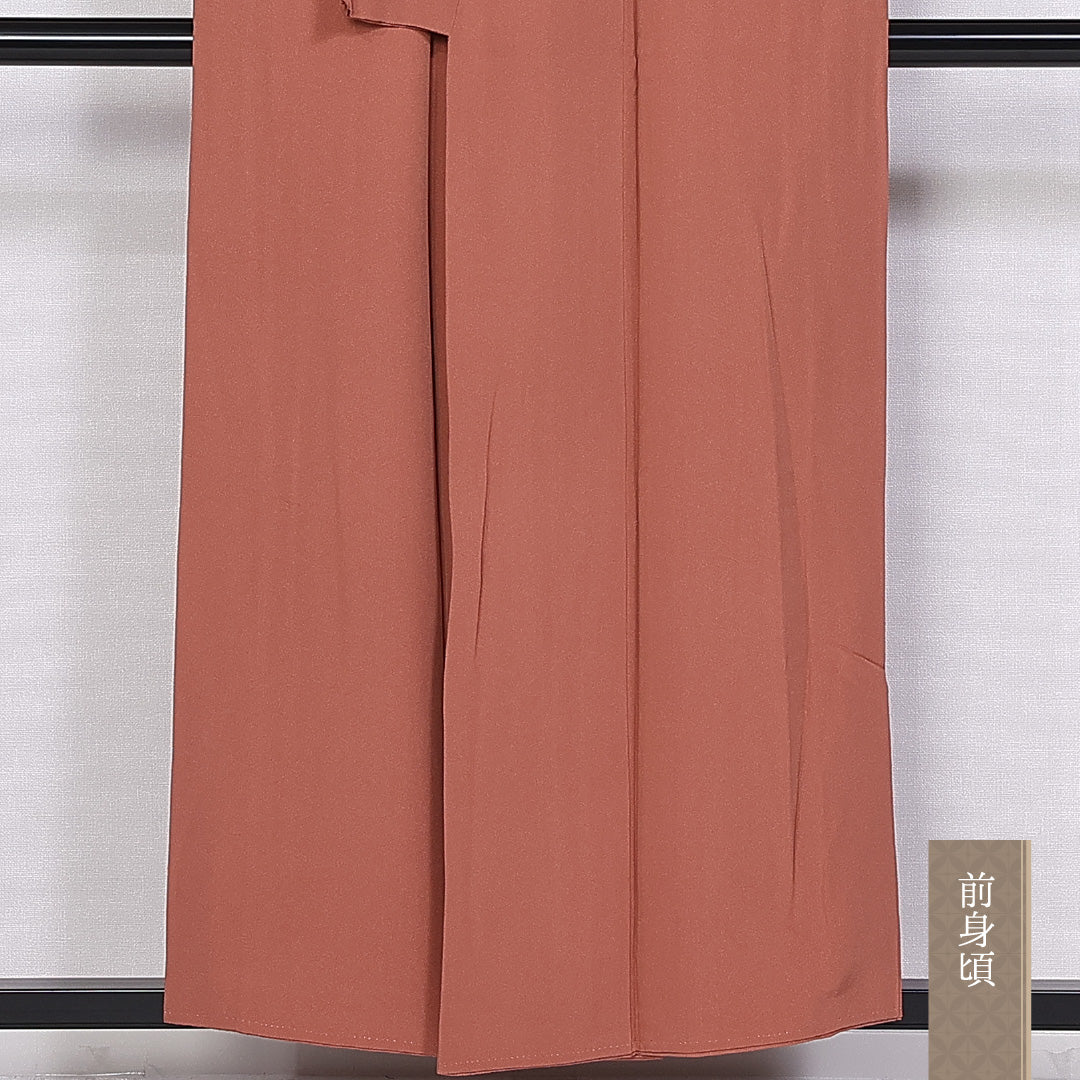 色無地 身丈152.5cm 裄丈62cm 正絹 Sランク 袷 一つ紋 揚羽蝶 広衿 1214-10353