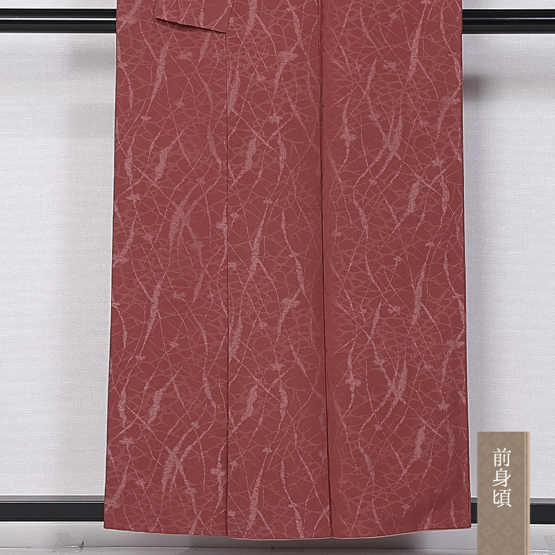 小紋 身丈155cm 裄丈64.5cm M 正絹 Sランク 袷 広衿 創作 1215-10825