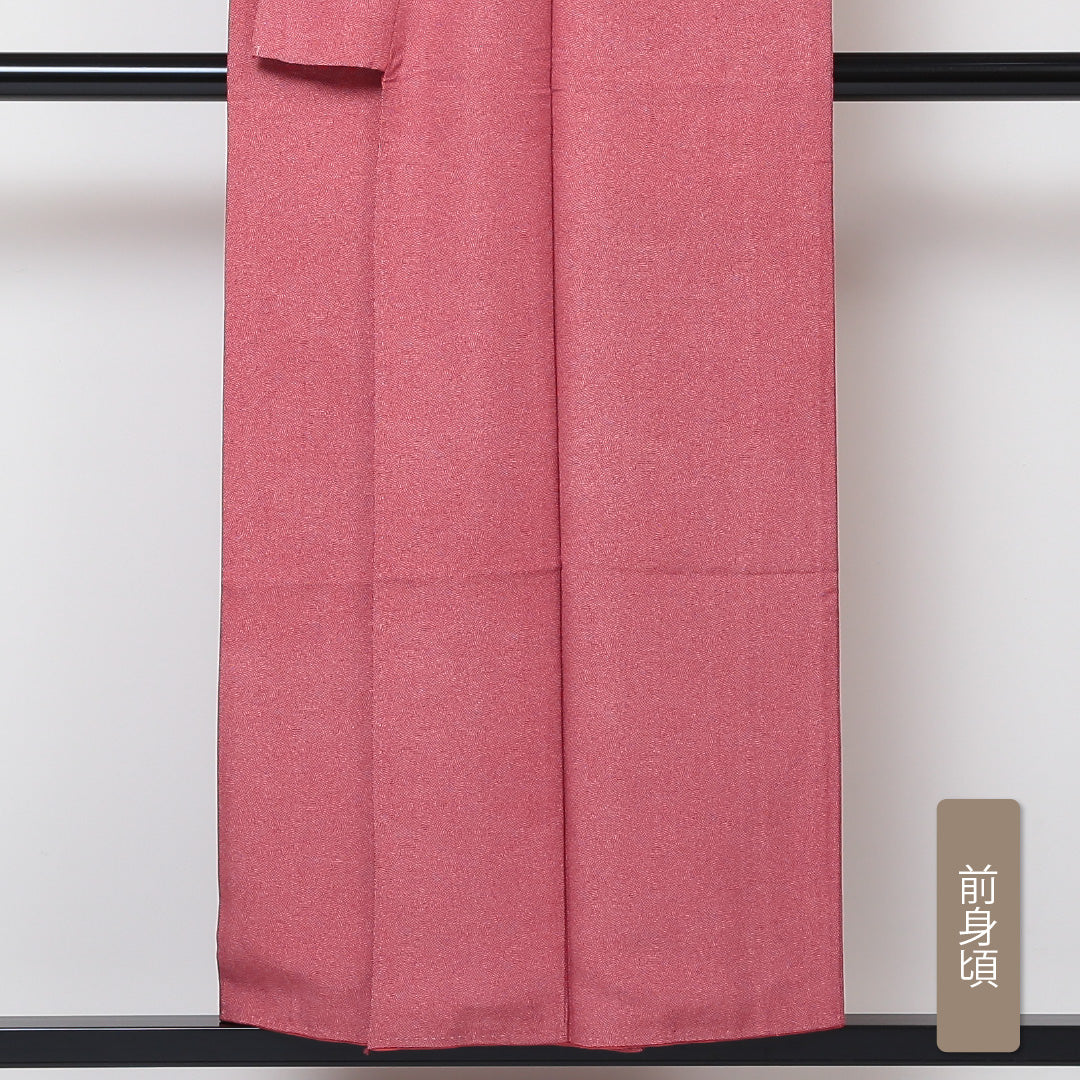 江戸小紋 (鮫) 袷 身丈152cm 裄丈61cm 正絹 Aランク インフォーマル 広衿 Sサイズ ピンク系 HP 1220-01579