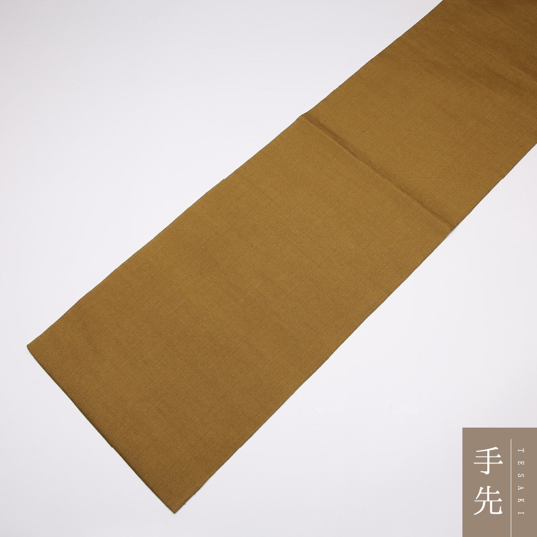 袋帯 帯丈440cm ポイント柄 紬 創作 カジュアル 茶系 正絹 Sランク 1223-01036