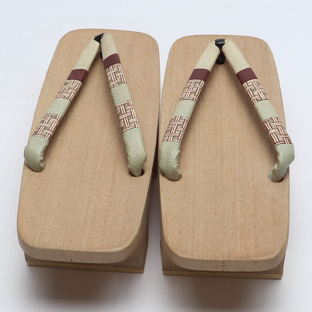 未使用品 下駄 カジュアル S 木製 Aランク 和装小物 茶系 1244-00771