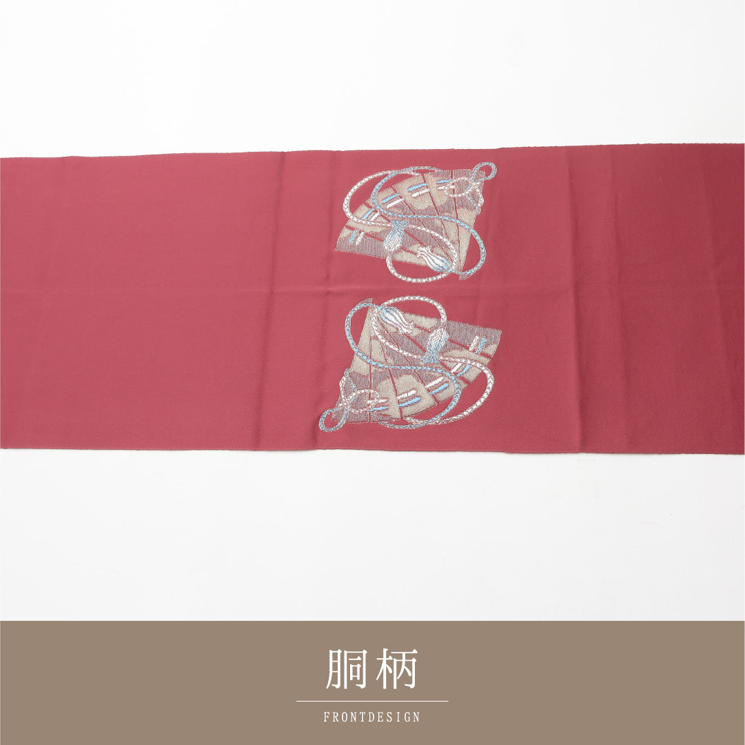 八寸名古屋帯 Aランク 帯丈352cm 正絹 ポイント柄 松葉仕立て 織り インフォーマル 扇 ピンク系 LP 1245-02141