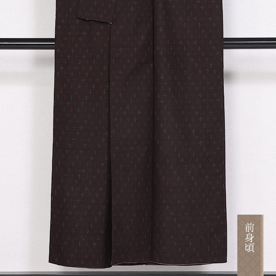 紬 身丈148cm 裄丈62.5cm Aランク 袷 正絹 広衿 1216-10100