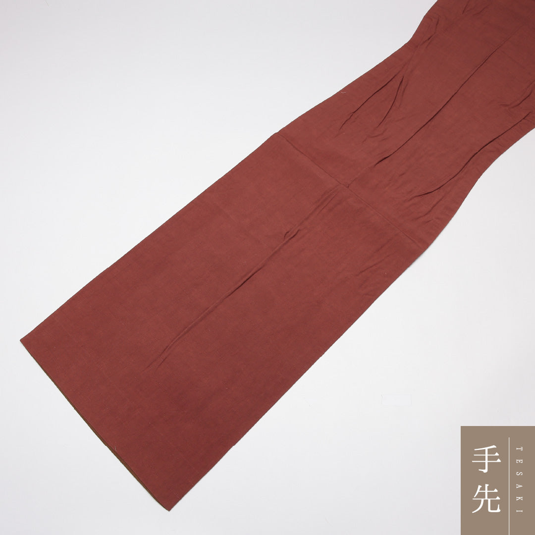袋帯 帯丈450cm 正絹 ポイント柄 染め帯 インフォーマル 絞り 流水 茶系 赤系 1243-01229