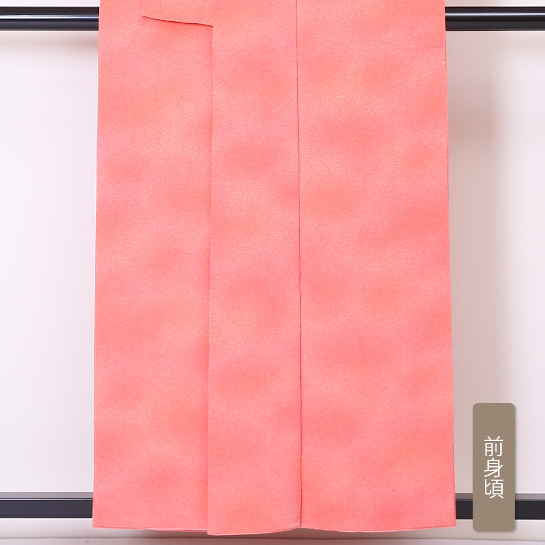 色無地 袷 身丈155cm 裄63.5cm 正絹 ピンク系 Aランク ぼかし 作家物 落款 1214-00386-3313