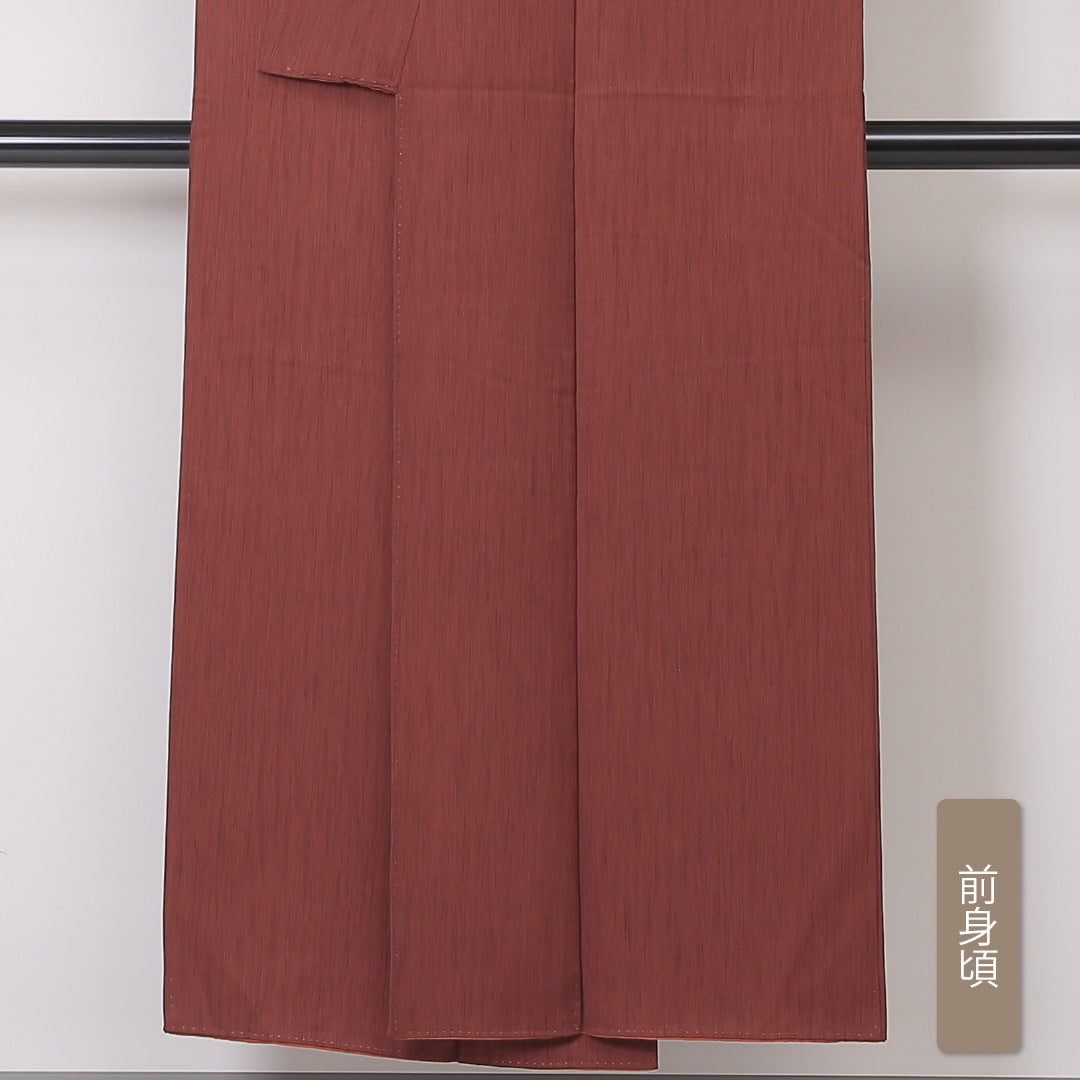 小紋 袷 身丈147cm 裄丈63cm 正絹 Sランク インフォーマル 広衿 XSサイズ 創作柄 朱系 RP 1221-01923